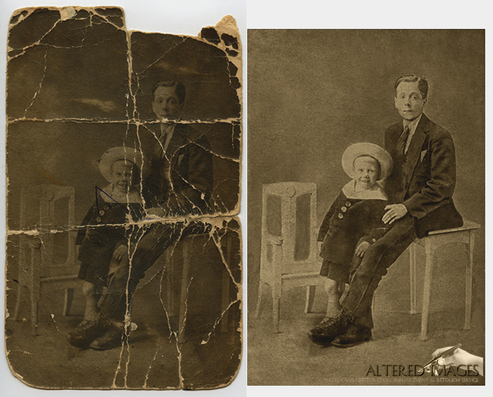 Photograph Restoration of Father and son